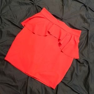 Peplum Pencil Skirt